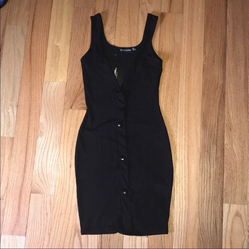Black Ribbing Dress
